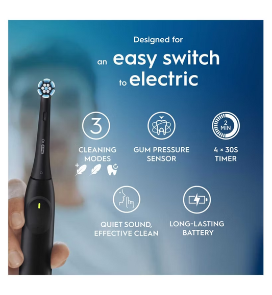 Oral-B iO2 Night Black Electric Toothbrush + Travel Case