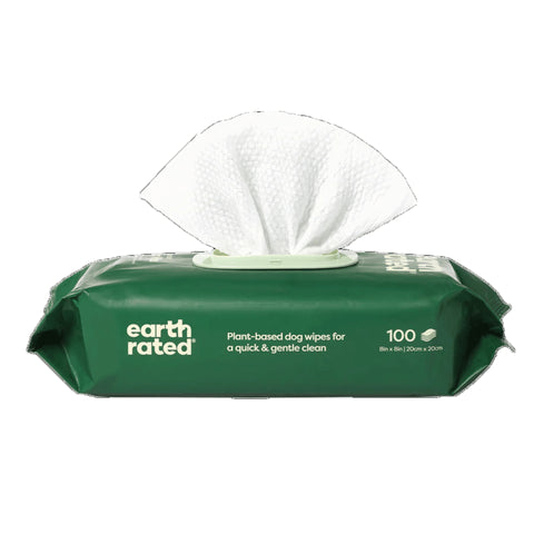 Earth Rated Dog Grooming Wipes Unscented (pack of 100)
