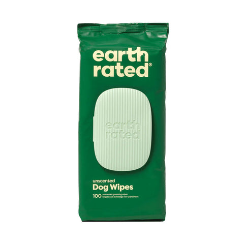 Earth Rated Dog Grooming Wipes Unscented (pack of 100)